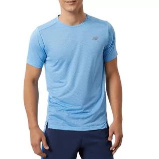 Koszulki sportowe męskie - Koszulka New Balance MT23222SK - niebieska - grafika 1