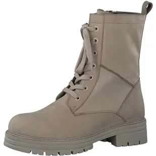 MARCO TOZZI Buty damskie Bootie Laced 2-25286-43 półdługie kozaki, taupe nubuk, 41 EU - Kozaki damskie - miniaturka - grafika 1