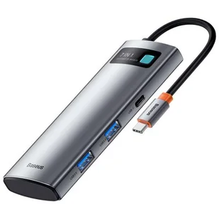 Baseus Adapter 7w1 WKWG020113 Hub USB-C to 2x USB 3.0 + HDMI + 2x USB-C + czytnik microSD SD WKWG020113 - Czytniki kart pamięci - miniaturka - grafika 1