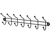 Wieszaki łazienkowe - Wieszak Ścienny Wiszący Na Ubrania 41,5X11Cm Czarny - miniaturka - grafika 1