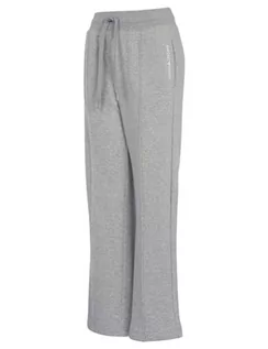 Spodnie damskie - Emporio Armani Damskie spodnie dresowe o luźnym kroju, jasnoszary melanżowy, S - grafika 1