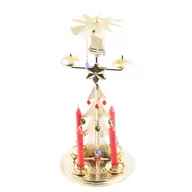 Oświetlenie świąteczne - Tradycyjna ruchoma dekoracja Choinka złoty, 30 cm - miniaturka - grafika 1