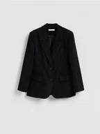 Marynarki i żakiety damskie - Reserved - Jednorzędowa marynarka - czarny - miniaturka - grafika 1