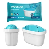 Wkłady filtrujące - Wessper Aquamax Alkaline Zamienny Filtr/Wkład Wody Do Dzbanków: Brita, Aquaphor, Wessper, Dafi (Zamiennik) - miniaturka - grafika 1