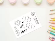 Szkolne artykuły papiernicze - XOXO- zestaw stempli do scrapbookingu/ stamp set#180 - miniaturka - grafika 1