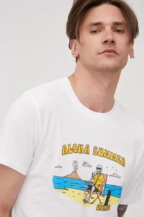 Koszulki męskie - Etnies t-shirt męski kolor biały z nadrukiem - grafika 1