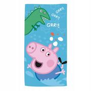 Okrycia kąpielowe dla dzieci - ŚWINKA PEPPA GEORGE dino Ręcznik plażowy 70x140 - miniaturka - grafika 1