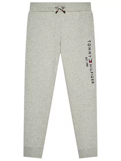 Spodnie i spodenki dla chłopców - Tommy Hilfiger Spodnie dresowe Essential KS0KS00214 Szary Regular Fit - grafika 1