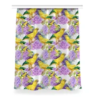 Zasłony - Zasłona przelotki Żółte papugi do sypialni 150x200, Fabricsy - miniaturka - grafika 1