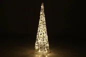 Ozdoby bożonarodzeniowe - Nexos Świąteczna dekoracja - akrylowy stożek 60cm, na baterie - ciepły biały, - miniaturka - grafika 1