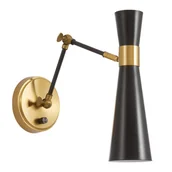 Lampy ścienne - LAMPA ŚCIENNA KINKIET NOWOCZESNY CZARNY SENA W2 - miniaturka - grafika 1