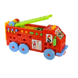 ZESTAW KLOCKI KONSTRUKCYJNE CIĘŻARÓWKA STRAŻ POŻARNA - Klocki - miniaturka - grafika 1