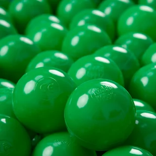 KiddyMoon Plastikowe piłeczki 7cm zielony 50 Zabawka zestaw kulek - Zabawki do kąpieli - miniaturka - grafika 1