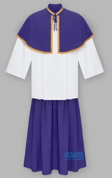 Peleryna i spódnica ministrancka fioletowa - Szaty liturgiczne - miniaturka - grafika 1