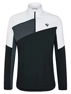 Bluzy męskie - Ziener Ziener Joost męska bluza narciarska, bluza funkcyjna, z długim rękawem, oddychająca, stretch, ciepła czarny czarny 54 217253 - grafika 1
