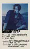Podkładki pod mysz - PODKŁADKA POD MYSZ Z Nadrukiem 22x18 cm Johnny Depp Vintage Tekst Prezent - miniaturka - grafika 1