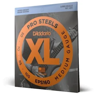 DAddario EPS 160 Pro Steels struny do gitary basowej 50-105 - Struny gitarowe  - miniaturka - grafika 1