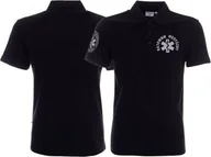 Odzież robocza - Promostars LPP - Koszulka Polo ratownicza czarna męska odblaskowa - nadruk przód + rękawek - miniaturka - grafika 1