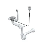 Syfony - QUADRON Syfon automatyczny PUSH TO OPEN 1KA-B save space INOX do zlewów z GRANITU 13GR314G-P2A-BS - miniaturka - grafika 1