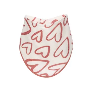 Materiałowy śliniak-bandana T-TOMI Pink Hearts - Śliniaki i fartuszki - miniaturka - grafika 1
