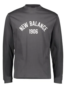 New Balance Koszulka "Essentials Varsity" w kolorze szarym - Koszulki męskie - miniaturka - grafika 1