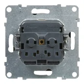 Gniazdka elektryczne - Legrand Gniazdo SCHUKO 2P+Z - 16 A - 250 V~ - z przesłoną - zaciski automatyczne, CZARNY SUNO - miniaturka - grafika 1