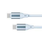 Kable USB - Kabel USB typu C - USB typu C 100 W 1 m silikonowy niebieski Kruger&Matz Basic - miniaturka - grafika 1