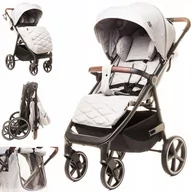 Wózki dziecięce - 4Baby Stinger Melange Light Grey - miniaturka - grafika 1