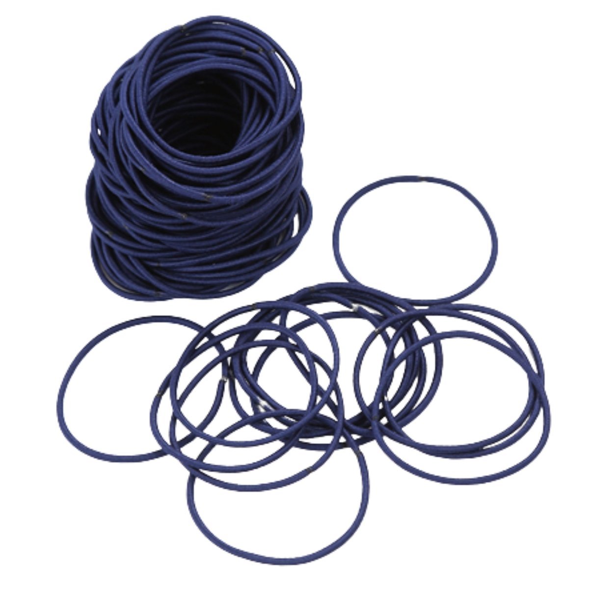 Gumki do Włosów Niebieskie Zestaw 100 Sztuk Cienkie Bezpieczne i Wytrzymałe