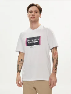 Jack&Jones T-Shirt Lafayette 12252681 Biały Standard Fit - Koszulki męskie - miniaturka - grafika 1