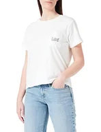 Koszulki i topy damskie - Lee Koszulka damska typu t-shirt, Off White, rozmiar S, Off White, S - miniaturka - grafika 1