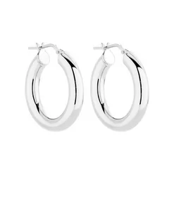 Srebrne masywne kolczyki koła M - Kolczyki - miniaturka - grafika 1