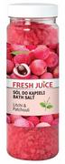 Kosmetyki do kąpieli - Fresh Juice litchi & patchouli sól do kąpieli 700g - miniaturka - grafika 1