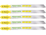 Brzeszczoty - Brzeszczot do wyrzynarki Wood Fine Cut S 75x2,5 mm Festool 204256 5 szt. - miniaturka - grafika 1
