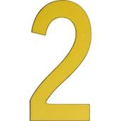 Numery na dom - Metro Cyfra złota szczotkowana 2 50 mm - miniaturka - grafika 1