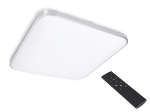 Plafon LED - Parys 64W - Srebrny - Multikolor (3000-6000K) + pilot IR - Lampy sufitowe - miniaturka - grafika 1