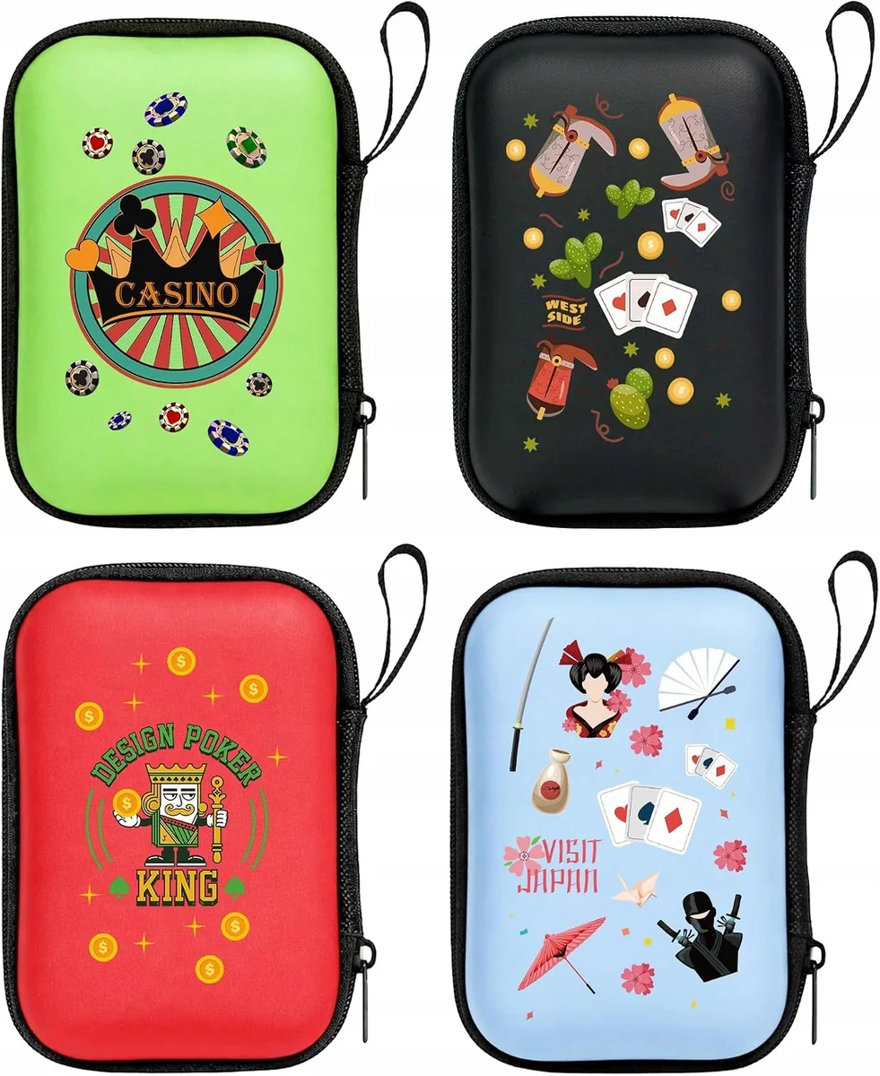 PUDEŁKO NA KARTY ZESTAW 2 SZTUKI 12X8X4CM ETUI POKROWIEC ORGANIZER