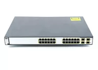 Switche - Cisco Catalyst 3750 24 10/100/1000T PoE + 4 SFP + IPB Image (WS-C3750G-24PS-S) - miniaturka - grafika 1