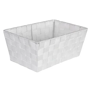 Organizer DOMI 13 x 30 x 20 cm pleciony biały - Pojemniki łazienkowe - miniaturka - grafika 1