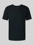 Koszulki męskie - T-shirt z prążkowanym okrągłym dekoltem - miniaturka - grafika 1