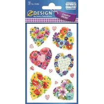 Zdesign Naklejki z kwiatami - Serca - Przybory szkolne - miniaturka - grafika 2