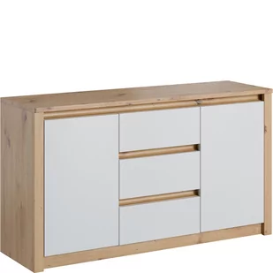 Komoda K2DP Malta White Gała Meble White, Dąb Artisan - Komody - miniaturka - grafika 1
