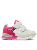 Buty dla dziewczynek - Pepe Jeans Sneakersy London Basic Gk PGS30565 Biały - miniaturka - grafika 1