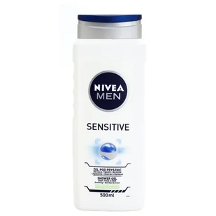 Nivea SHOWER Żel p p 500ml MEN SENSITIVE 81084& - Żele pod prysznic dla mężczyzn - miniaturka - grafika 1