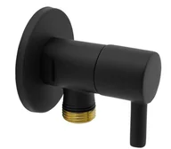 Zawory i kraniki - Novaservis Zawory narożne - Zawór narożny, czarny matowy Z295-BL - miniaturka - grafika 1