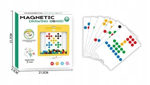 MAGNETYCZNA TABLICA MOZAIKA UKŁADANKA MONTESSORI DLA DZIECI KARTY - Zabawki interaktywne dla dzieci - miniaturka - grafika 1