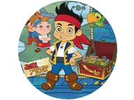 Ciasta i półprodukty do ciast - Dekoracyjny opłatek tortowy Jake i Piraci z Nibylandii - 20 cm - miniaturka - grafika 1