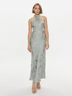 Sukienki - Guess Sukienka wieczorowa Sl Aubree W4GK60 WFDF0 Zielony Regular Fit - miniaturka - grafika 1