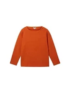 Bluzy damskie - TOM TAILOR Bluza damska plus size, 32403 - Gold Flame Orange Melange, 52 duże rozmiary - miniaturka - grafika 1