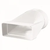 Rury i kanały wentylacyjne - Vents Group Kolano łączące przekrój 204x60 ze średnicą zewnętrzną fi 125 mm VENTS 540 - miniaturka - grafika 1